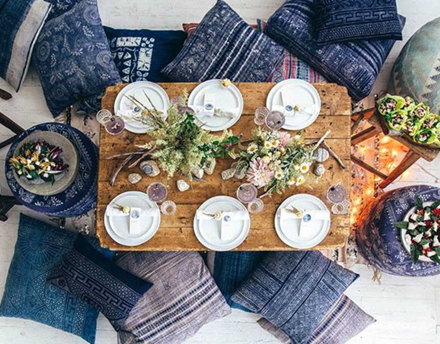 A lavish iftar dinner table