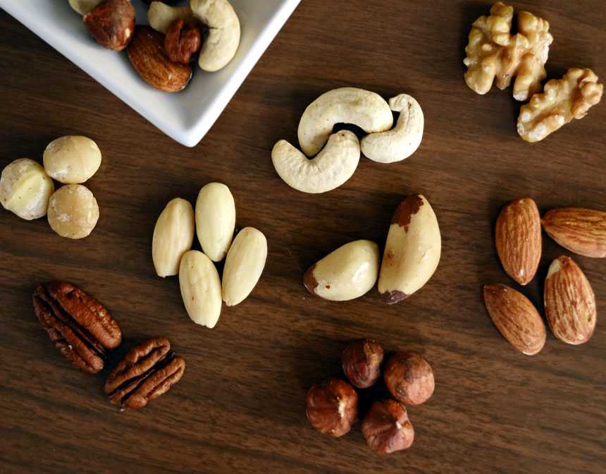 Assortment of dried nuts