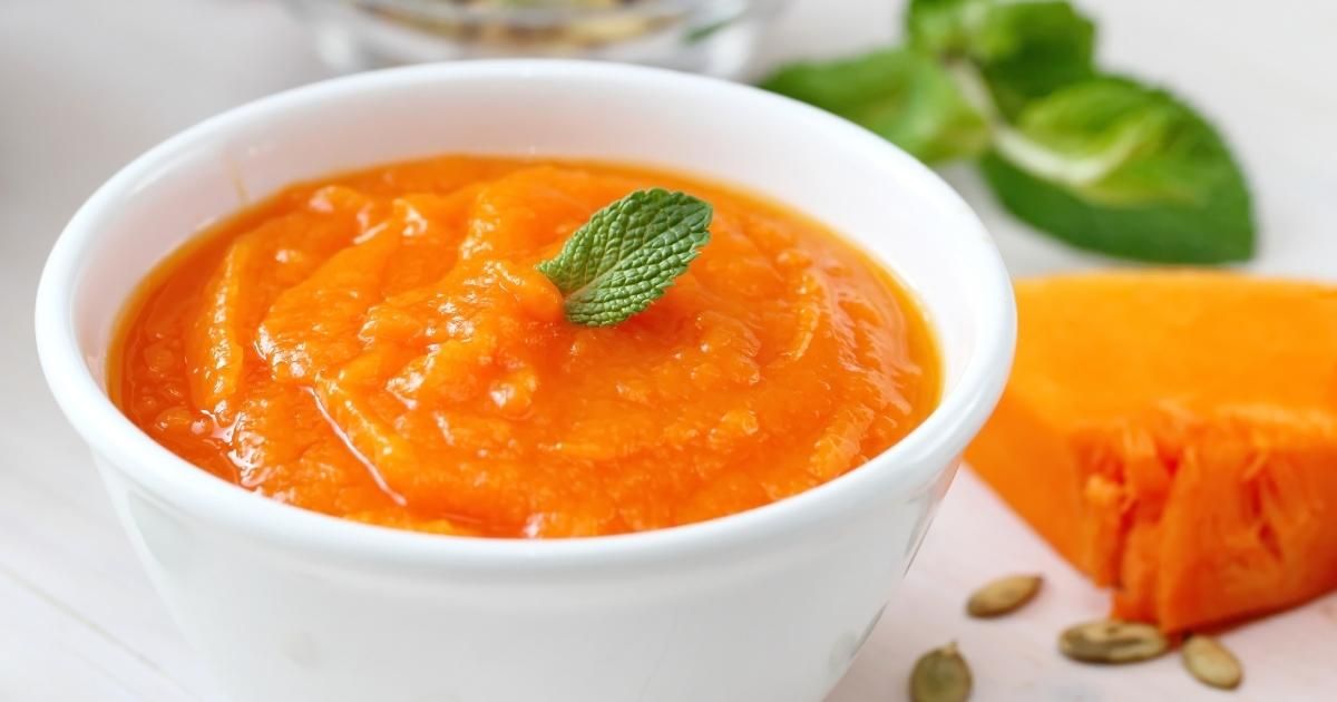 Bowl of Pumpkin Puree