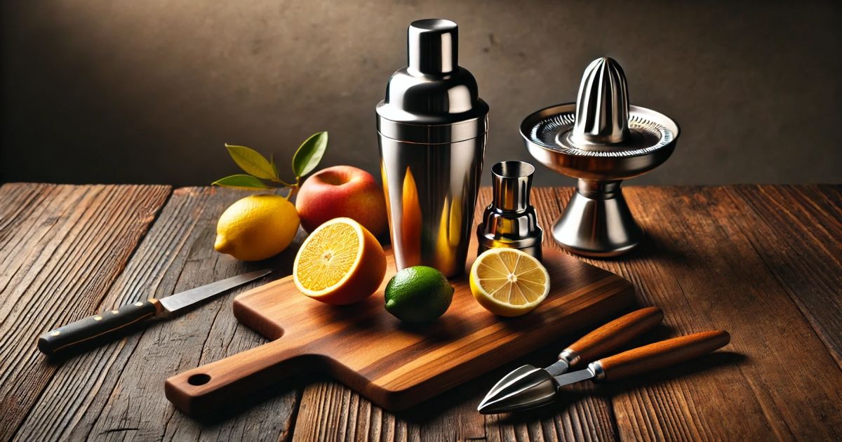 Cocktail Shaker and Citrus Juicer