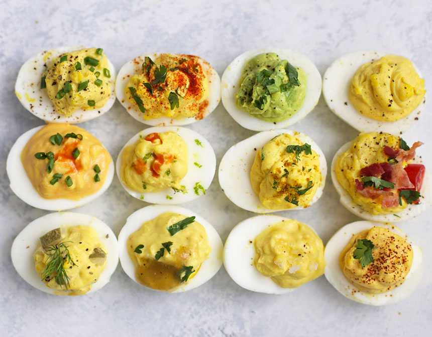 Different deviled eggs