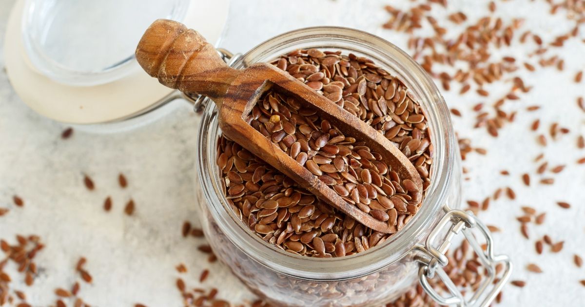 Flaxseeds in a Jar