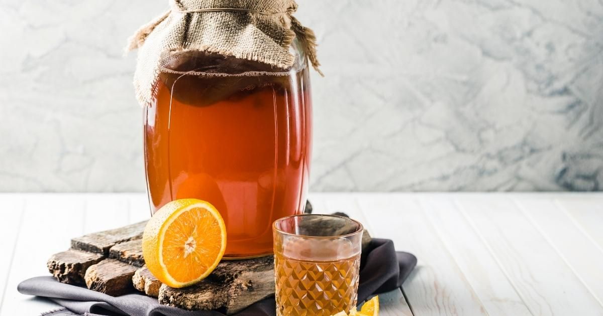 Glass of Kombucha Tea