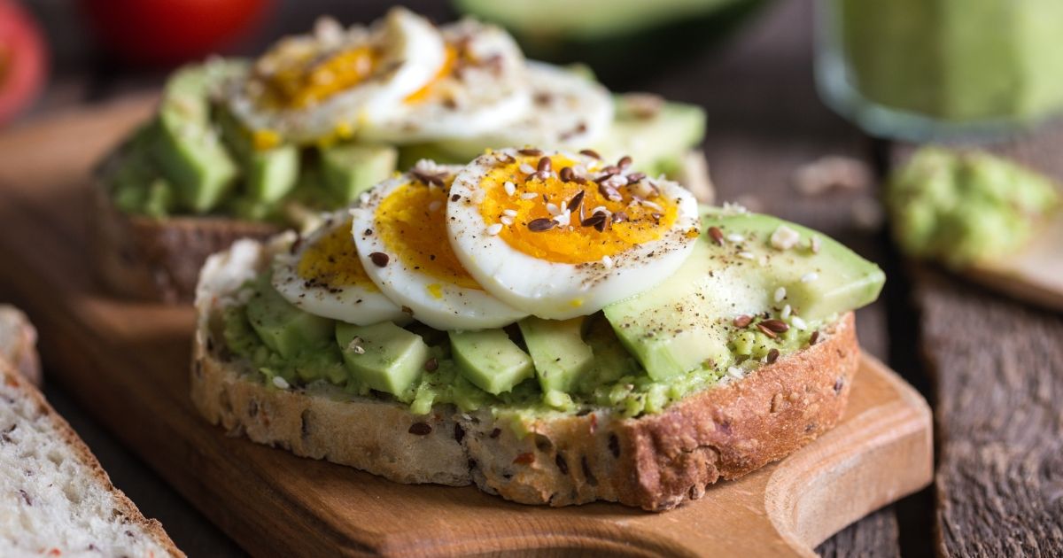 Hard-Boiled Eggs with Avocado Toast
