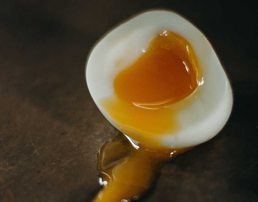 Photo of a soft boiled egg