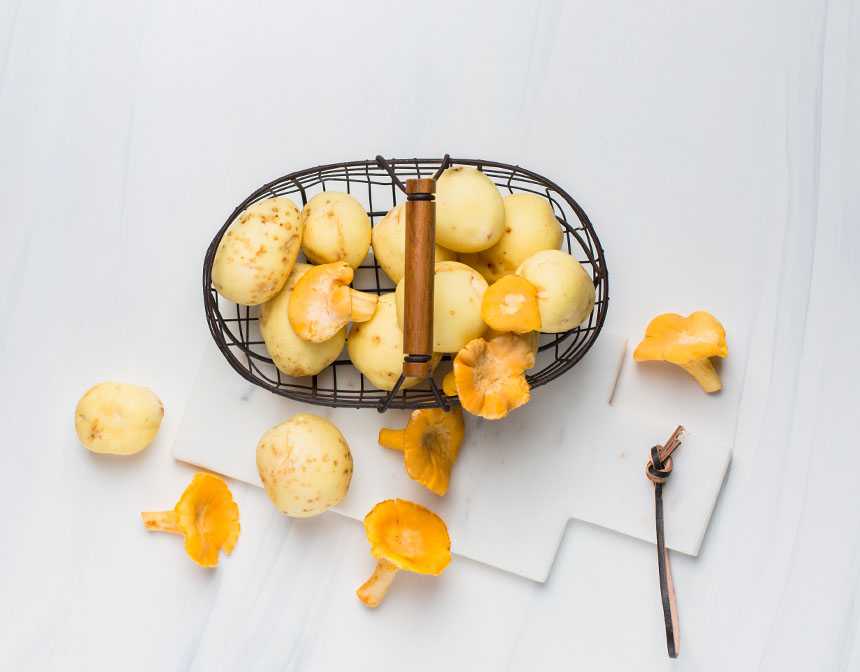Potatoes in basket