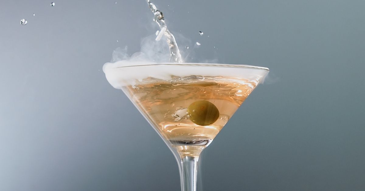 Smoking Martini Cocktail