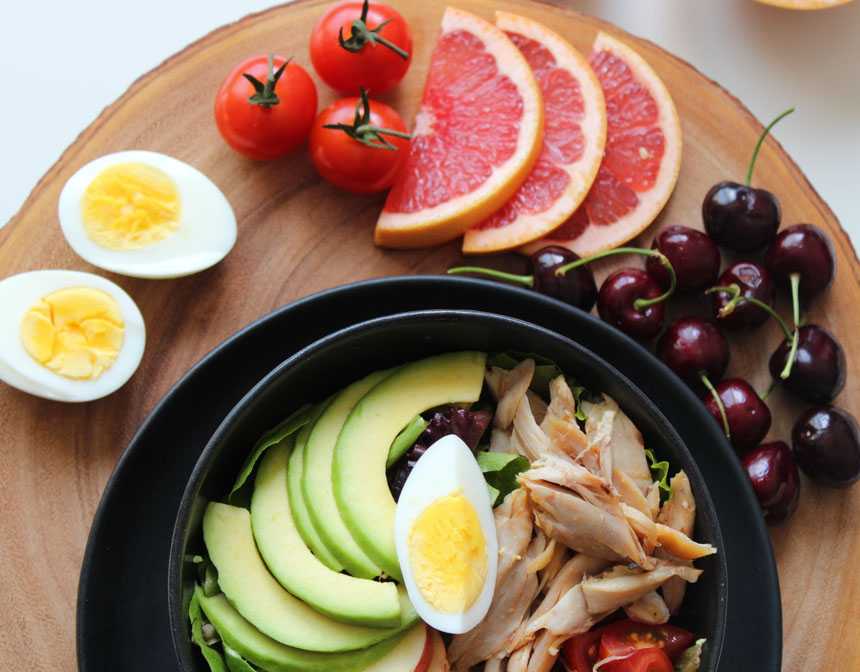Variety of food on plate
